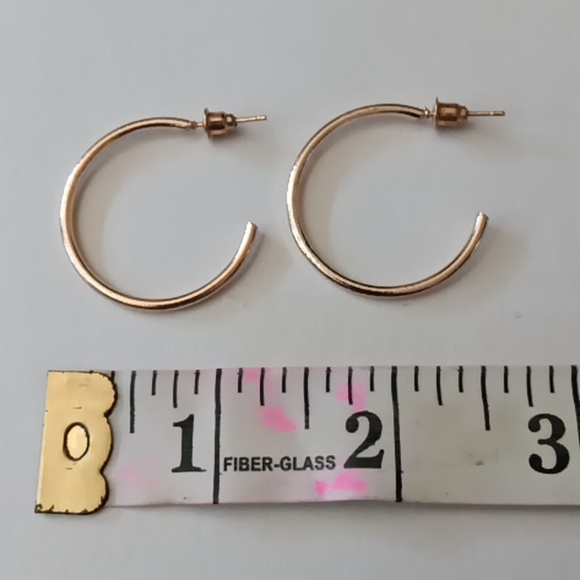 NEW Faux Gold Hoops - Picture 2 of 2